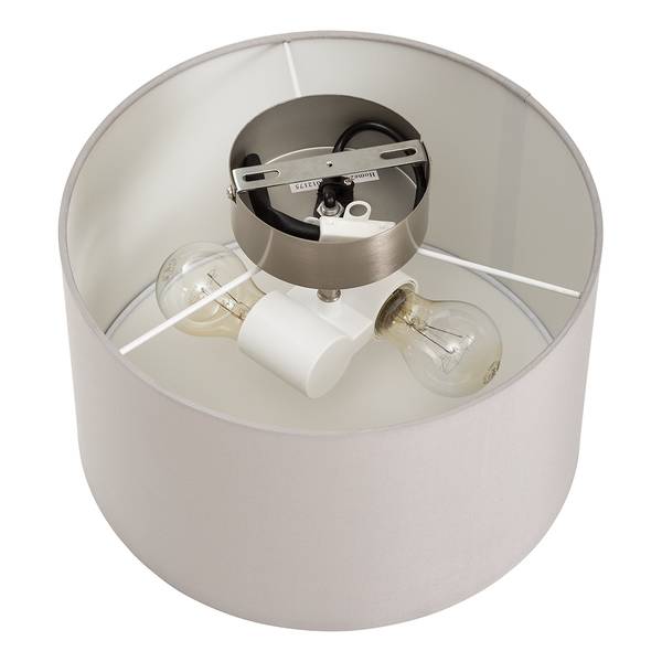 Plafondlamp Summa Small geweven stof/ijzer - kiezelkleurig