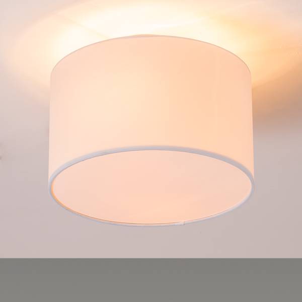 Plafondlamp Summa Small geweven stof/ijzer - wit