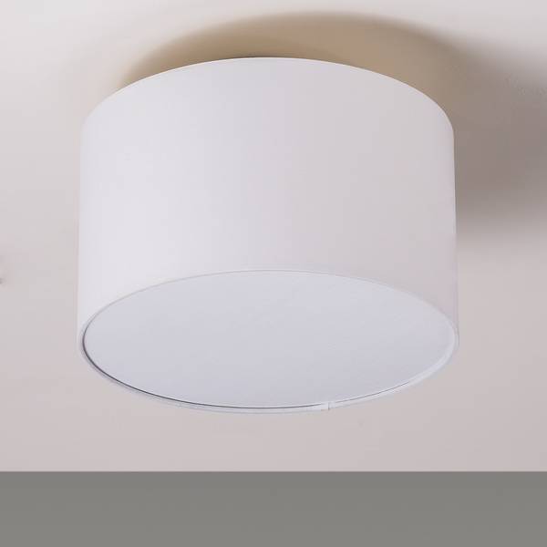 Plafondlamp Summa Small geweven stof/ijzer - wit