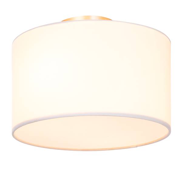Plafondlamp Summa Small geweven stof/ijzer - wit