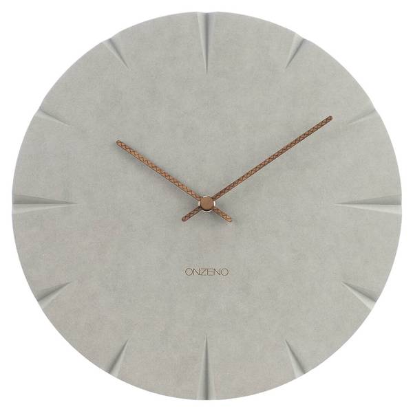 Horloge murale design Soleil en béton Gris - Bois manufacturé - 29 x 29 x 1 cm