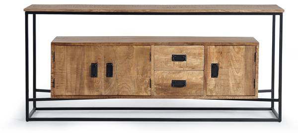 Anrichte 1258 1258 Braun - Massivholz - 40 x 80 x 180 cm