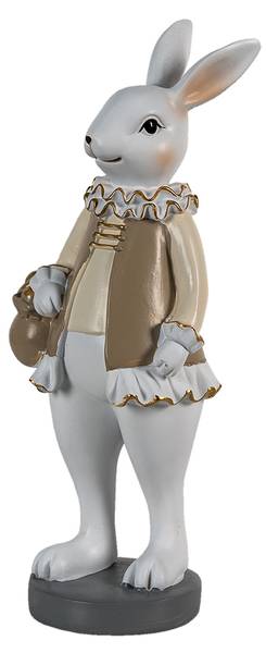 Figur Kaninchen DekoEaster-Maxwell Beige - Kunststoff - 8 x 25 x 10 cm