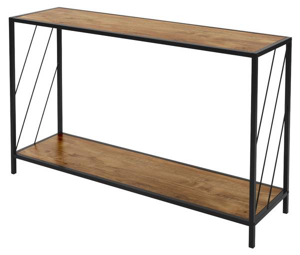 Konsolentisch 490014875 Schwarz - Braun - Samt - 34 x 75 x 120 cm