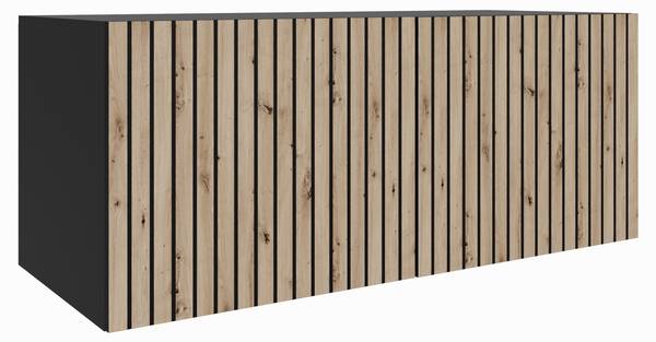RTV Schrank CORA Schwarz - Braun - Holzwerkstoff - 100 x 41 x 40 cm