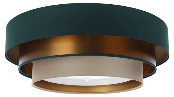 Deckenleuchte Triniti Elegant Beige - Kupfer - Dunkelgrün