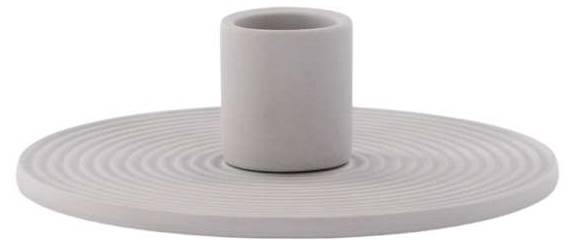 Kerzenhalter Dian Grau - Holz teilmassiv - 12 x 4 x 12 cm
