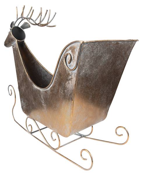 Beeld Slee Xmas-Alexander metaal - 26 x 49 x 54 cm