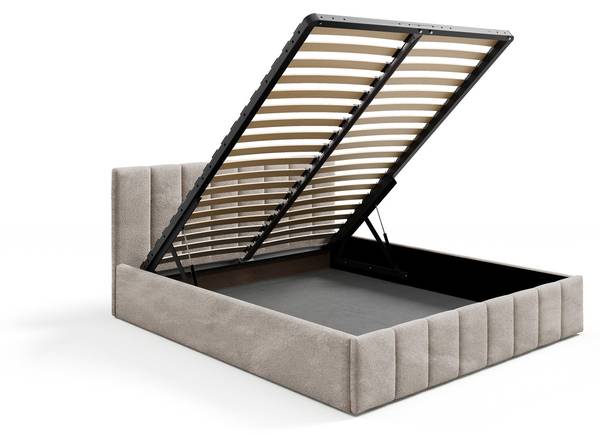 Polsterbett EYLA Beige - Breite: 160 cm