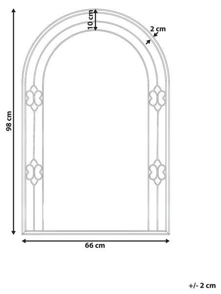 Wandspiegel MAUTRE goud - metaal - 66 x 98 x 3 cm