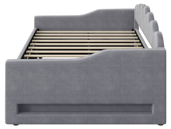 Tagesbett Poseidon Ⅲ Grau - Leinen - 149 x 84 x 212 cm