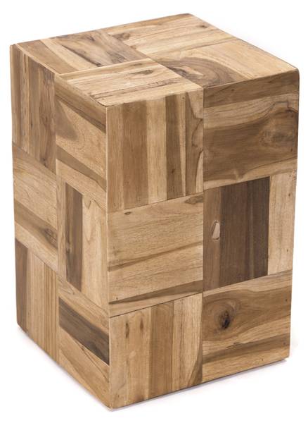 Beistelltisch Cubes Braun - Massivholz - 30 x 45 x 30 cm