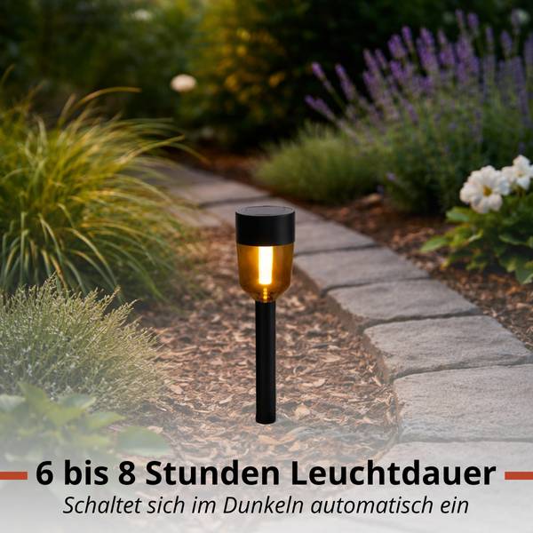 Erdspießstrahler MEGRPR3860033 4er set Schwarz - Metall - 5 x 35 x 5 cm