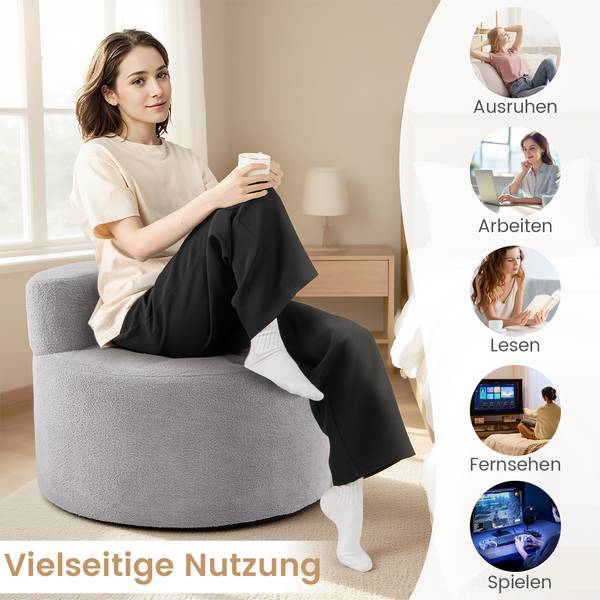 Einzelsofa TH32983 Grau - 82 x 59 x 82 cm