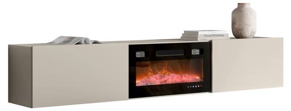 TV-Lowboard mit Kamin Govi Kaschmir