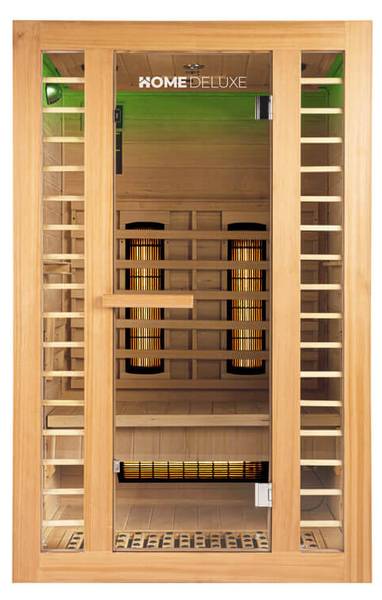 Infrarotkabine REDSUN DELUXE PLUS M Braun - Holz teilmassiv - 120 x 190 x 105 cm