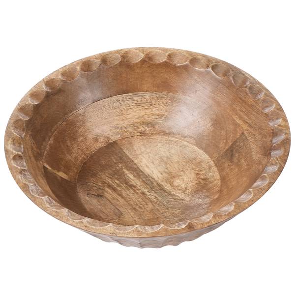 Dekoschale SOHAG 2-tlg Braun - Massivholz - 30 x 10 x 30 cm