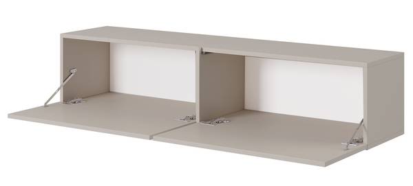 TV-wandmeubel BISIRA grijs - deels massief hout - 140 x 30 x 32 cm