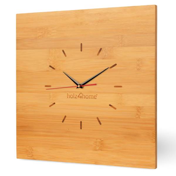 Wanduhr BAMBU Braun - Bambus - 50 x 50 x 2 cm