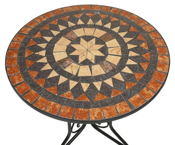 Bistro-Set SARAH 3-teilig Schwarz - Metall - 60 x 70 x 60 cm