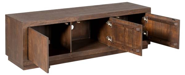 TV-Möbel BRUSSEL Braun - Massivholz - 150 x 46 x 42 cm