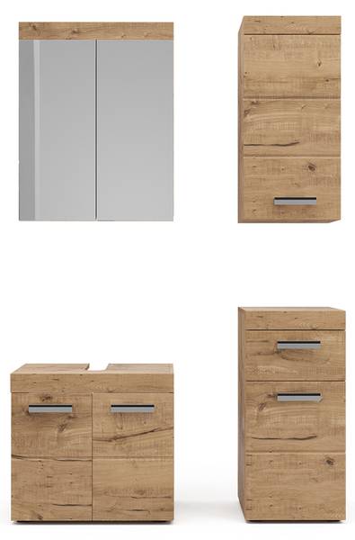 Badmöbel-Set Luna 36777 4er Set Eiche Wotan Dekor
