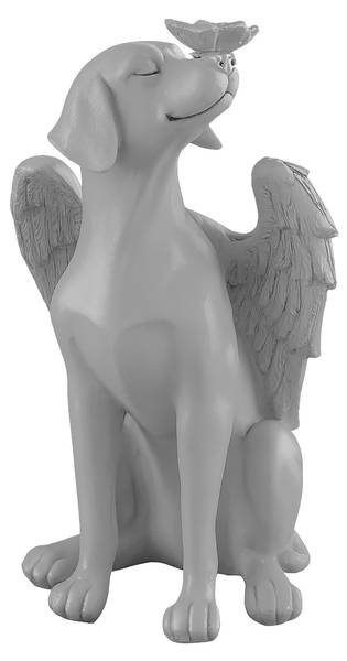 Grabschmuck für Hunde Engel Grau - Polyresin - 11 x 20 x 11 cm