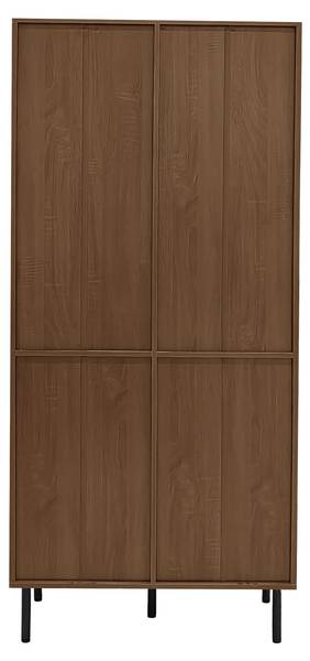 Hoher Badezimmerschrank CB04 Braun - Holzwerkstoff - 35 x 165 x 76 cm