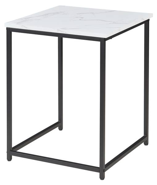 Table basse gigogne Trollhättan lot de 3 Blanc - Bois manufacturé - Métal - 50 x 60 x 50 cm