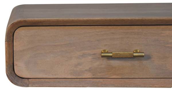Table de Chevet  Sonoma Beige - Manguier - Laiton - 50 x 15 x 32 cm
