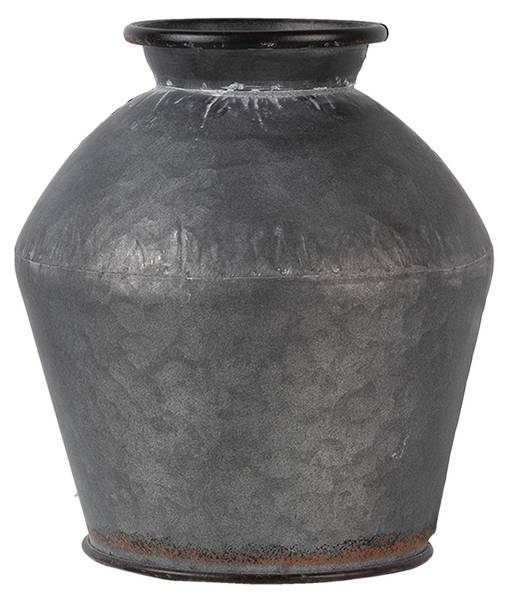 Vase Jaiden Grau - Metall - 26 x 24 x 26 cm
