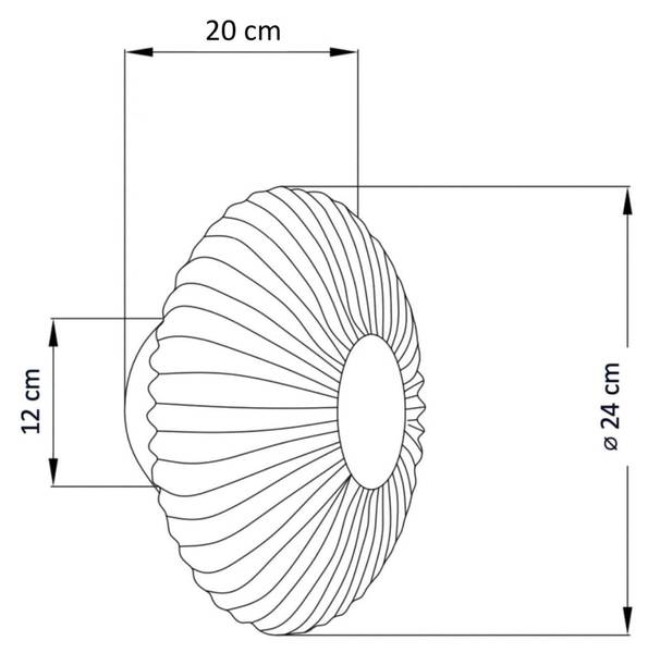 Wandleuchte Ambrine Gold - Metall - 24 x 24 x 20 cm