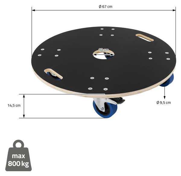 Möbelroller MOLDE 67 x 67 cm