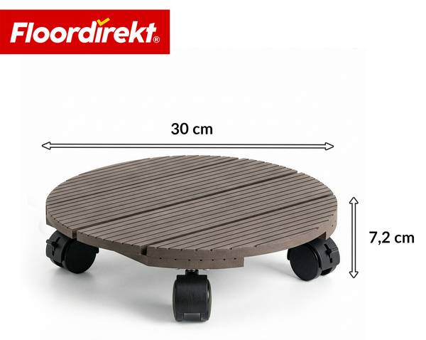 Pflanzenroller Countess Braun - Holzverbundwerkstoff - 30 x 8 x 30 cm
