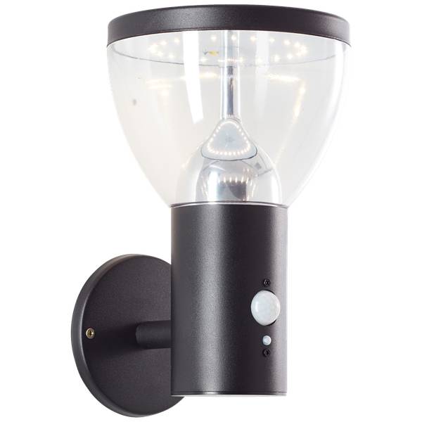 LED Außen Wandlampe, Solar, Schwarz - Metall - 16 x 25 x 18 cm