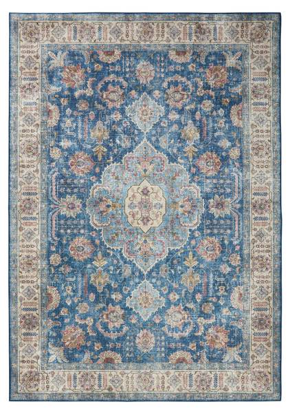 Waschbarer Teppich Laury Blau - 120 x 170 cm