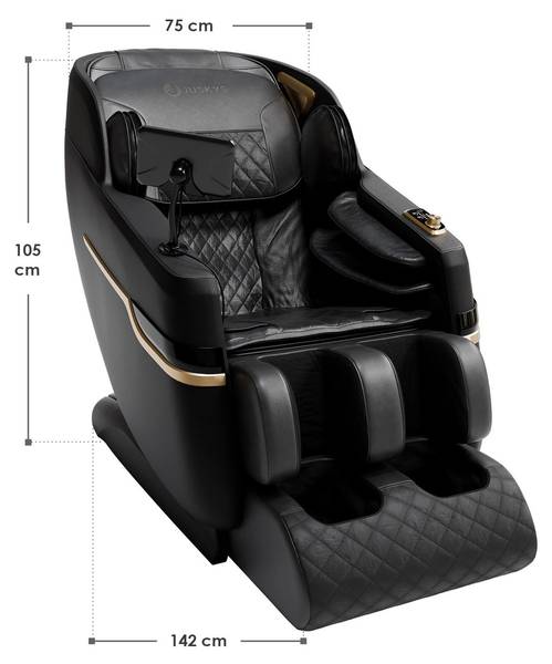 Massagesessel Naxos Schwarz - Metall - 75 x 105 x 142 cm
