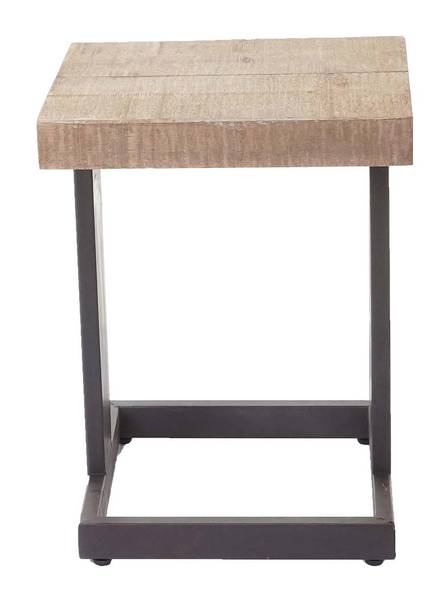 Sitzhocker A15 Tanne Massiv Schwarz - Braun - Tanne - Stahl - 36 x 48 x 32 cm