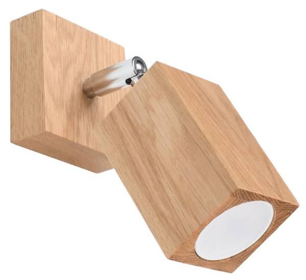 Wandlamp Keke Braun - Holzverbundwerkstoff - 19 x 17 x 8 cm