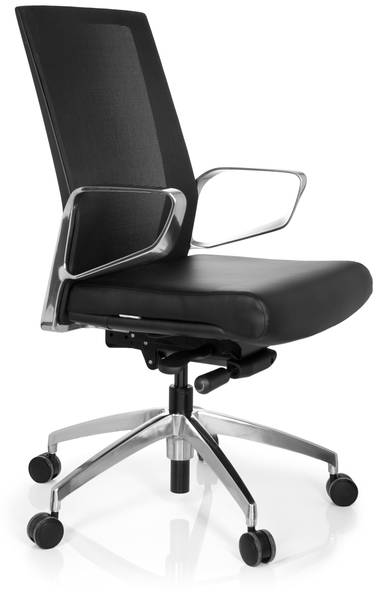 Bürostuhl PROVIDER NET Schwarz - Flachgewebe - 57 x 110 x 50 cm