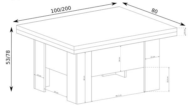Tisch ELONG Eiche Dekor
