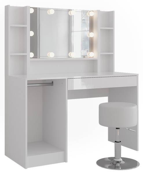 Kaptafel Sherry 57591 wit - plaatmateriaal op houtbasis - 120 x 76 x 51 cm