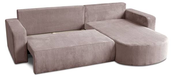 Ecksofa SOPRANO Pink - Polyester - 271 x 80 x 175 cm