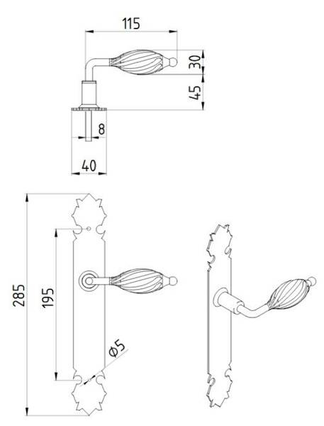 Poignée de Porte LAGOS Noir