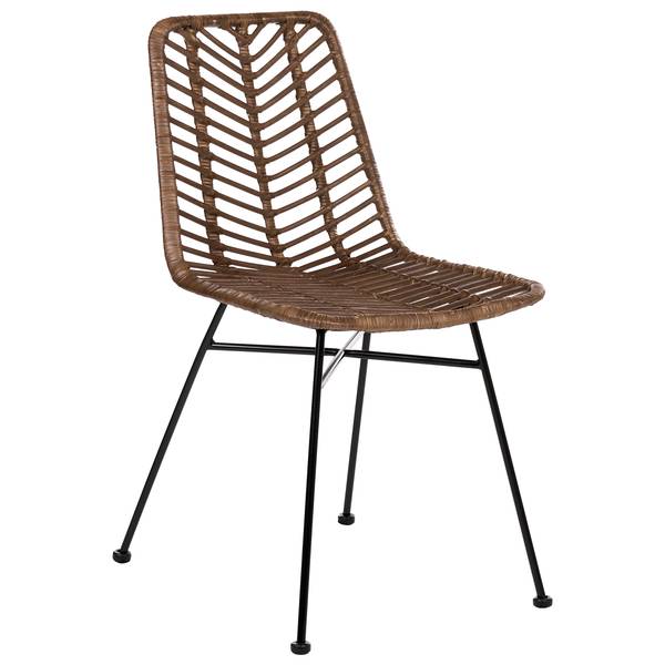 Chaise de salle à manger DILLEY Noir - Marron