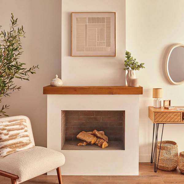 gerahmte bedruckte Leinwand IDRISSA Beige - Holzwerkstoff - 2 x 58 x 58 cm