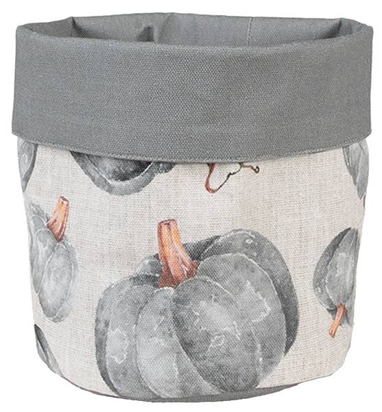 Brotkorb Kürbis AUTUMN FOREST Grau - Textil - 15 x 16 x 15 cm