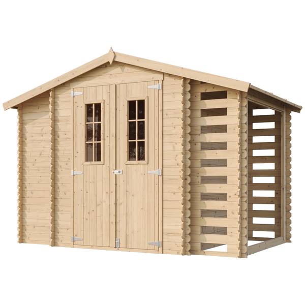 Gartenhaus M389C Beige - Fichte - 312 x 218 x 200 cm