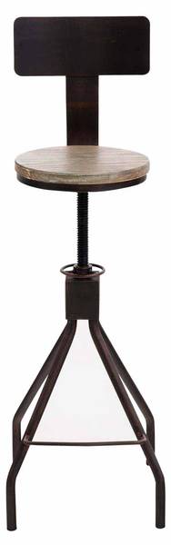 Barhocker Elko 2er Set Braun - Metall - 45 x 93 x 45 cm