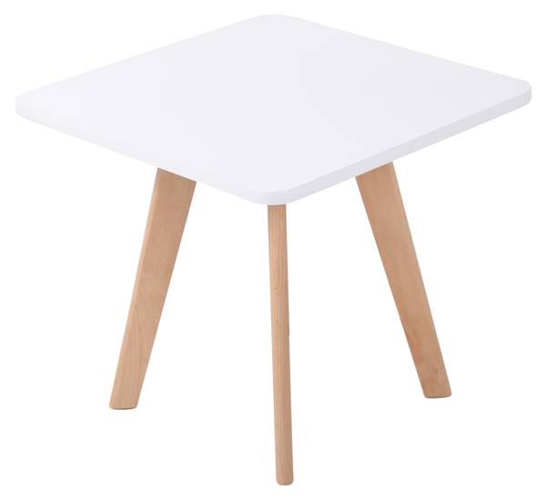 Table d'appoint Almeria Blanc - Bois manufacturé - 50 x 46 x 50 cm